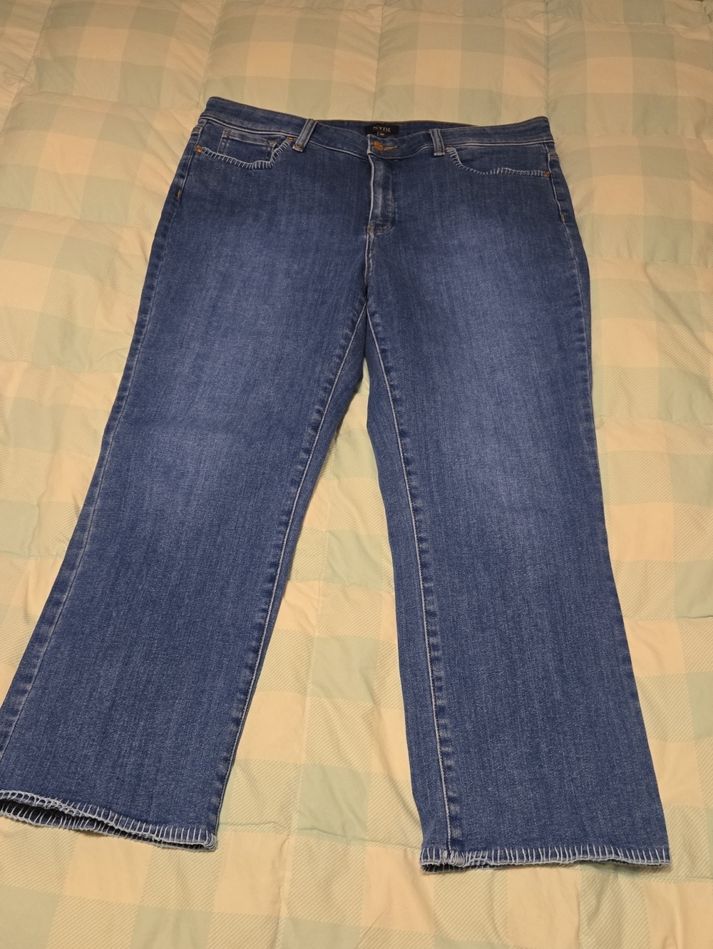 NYDJ Women's Medium Blue Straight Leg Jeans